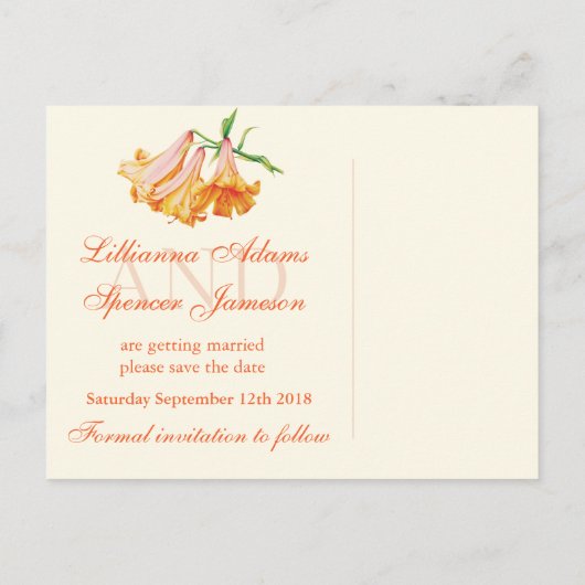 Lilyベル素晴らしアート日付はがきを保存 案内ポストカード (裏面)