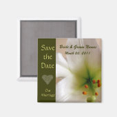 Lily日付磁石を保存 マグネット (正面/裏面)