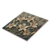 Lily – アート&クラフツ陶芸タイル タイル (側面)