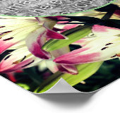 Lily 赤と白 Flowers Frame写真を追加 ポスター (角)