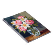 Lily and Rose Bouquet | Floral Watercolor Vase ノートブック (右側)