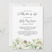 Lily Celebration of Life Photo Funeral 招待状 (裏面)