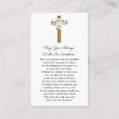 Lily Cross Memorial Photo Funeral Prayer Card 名刺 (裏面)