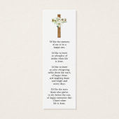 Lily Cross Photo Funeral Memorial Bookmark (裏面)