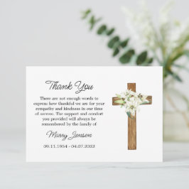 Lily Cross Sympathy Thank You Card サンキューカード