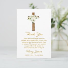 Lily Cross Sympathy Thank You Card サンキューカード