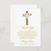 Lily Cross Sympathy Thank You Card サンキューカード (正面/裏面)