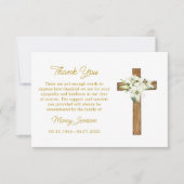 Lily Cross Sympathy Thank You Card サンキューカード (正面)