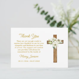 Lily Cross Sympathy Thank You Card サンキューカード