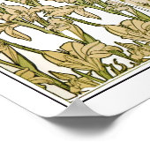 Lily Flowers of Art Nouveau Style, Mucha ポスター (角)