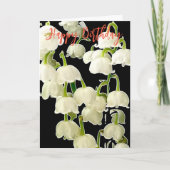 LILY FLOWERS PHOTO BIRTHDAY CARD カード (正面)