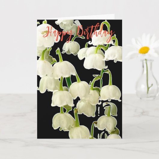 LILY FLOWERS PHOTO BIRTHDAY CARD カード (小さな植物)