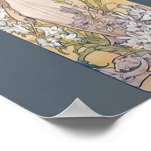 Lily (Four Flowers), Alphonse Mucha ポスター (角)