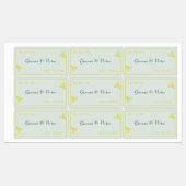 Lily Frame Wedding Favor ラベル (シート)