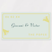 Lily Frame Wedding Favor ラベル (デザイン1)