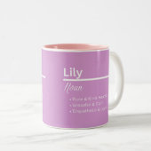 Lily Girl 名前の意味 マグカップ | オーダーメイド ギフト (正面右)
