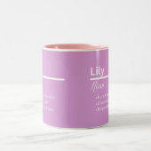 Lily Girl 名前の意味 マグカップ | オーダーメイド ギフト (中央)