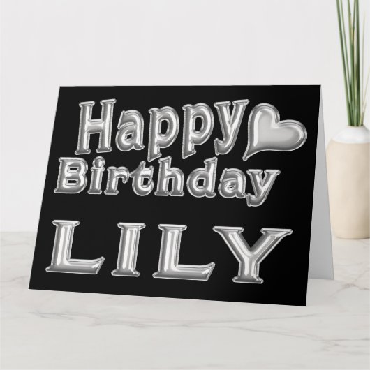 Lily Happy Birthday Geburtstag Karte Aufsteller カード (正面)