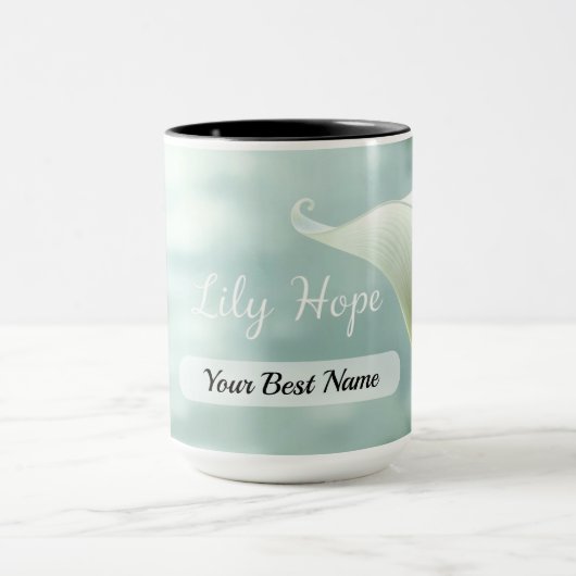 Lily Hope Curve Mug Custom マグカップ (中央)
