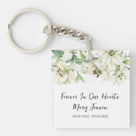 Lily Memorial Funeral Photo Keychain キーホルダー