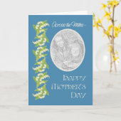 Lily Mothers Dayフォトカードブルー: Across the Miles カード (黄色い花)