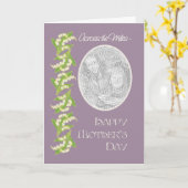 Lily Mothers Day Photo Card Mave Across the Miles カード (黄色い花)