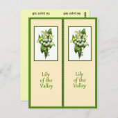 Lily of かわいらし the Valley Bookmark ポストカード (正面/裏面)