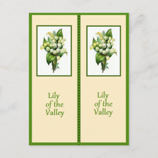 Lily of かわいらし the Valley Bookmark ポストカード