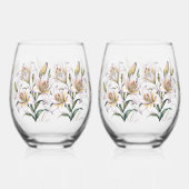 Lily of Love Wedding ステムなしワイングラス (右)