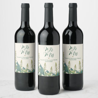Lily of the エレガント valley Save The Date 結婚's ワインラベル
