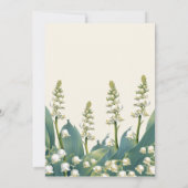 Lily of the エレガント valley Save The Date 結婚's 招待状 (裏面)