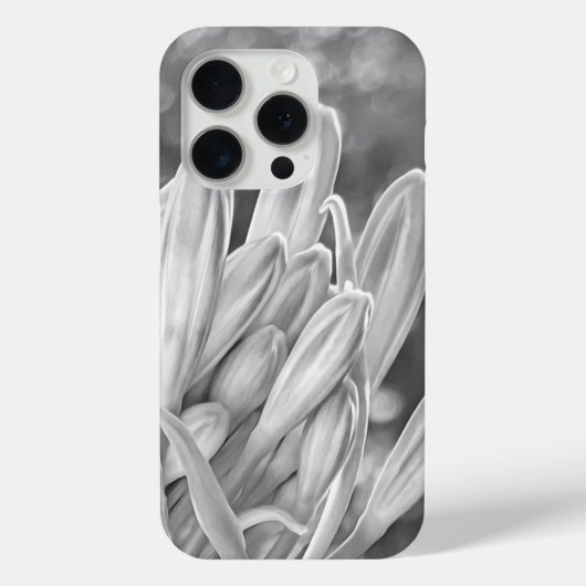 Lily of the Nile Close Up Black & White Case-Mate iPhoneケース (裏面)