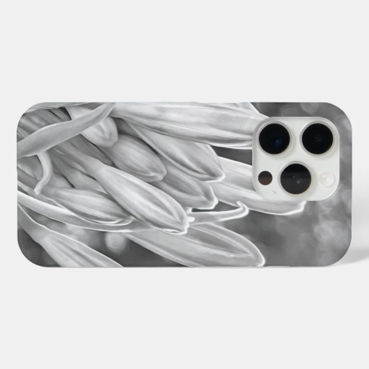 Lily of the Nile Close Up Black & White Case-Mate iPhoneケース (裏面 (横))