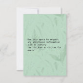 Lily of the Valley – ソフトグリーンRSVP 出欠カード (裏面)