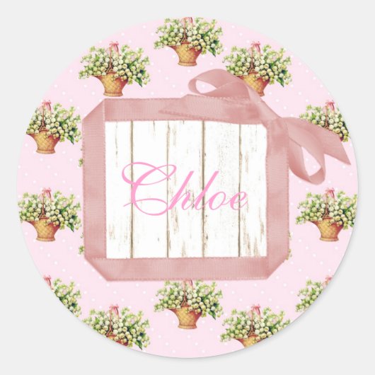 Lily of the Valley パーソナライズされた Stickers ラウンドシール (正面)