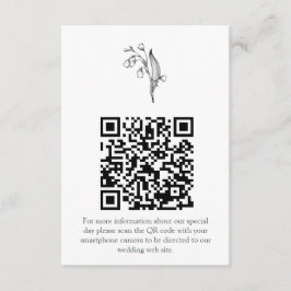 Lily of the Valley – ホワイト照合RSVP エンクロージャーカード