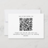 Lily of the Valley – ホワイト照合RSVP 出欠カード (裏面)