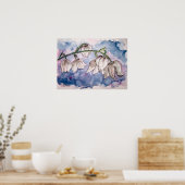 lily_of_the_valley_2花水カラープリント ポスター (キッチン)