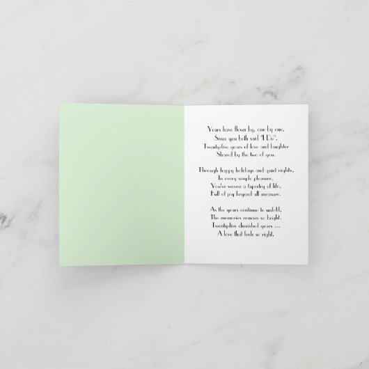 Lily of the Valley 25th Anniversary カード (内部)