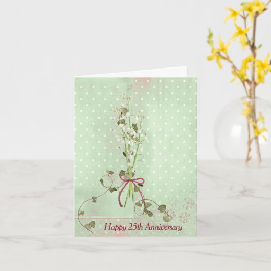 Lily of the Valley 25th Anniversary カード (黄色い花)