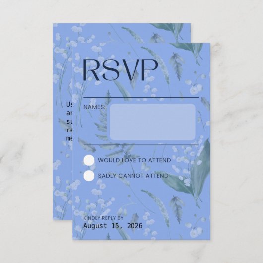 Lily of the Valley - Blue Collation RSVP (正面/裏面)