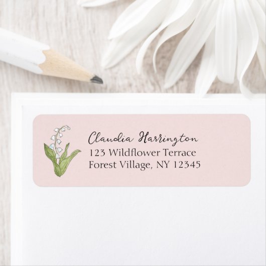 Lily of the Valley Blue Wildflowerのフローラアドレス ラベル (インサイチュ)