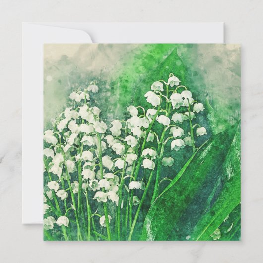 Lily of the Valley Bridal Shower Invitation 招待状 (裏面)