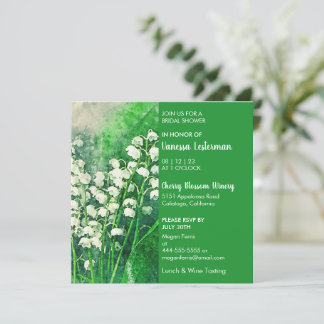 Lily of the Valley Bridal Shower Invitation 招待状