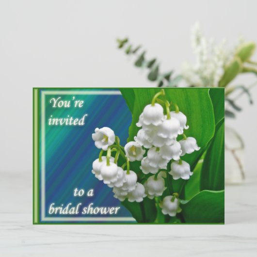 Lily of the Valley Bridal Shower Invitation 招待状 (スタンド正面)