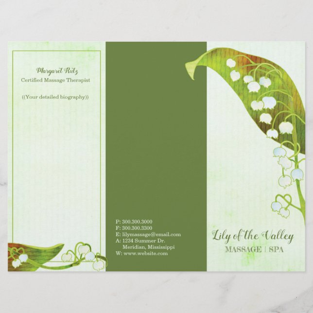 Lily of the Valley Business Three Fold Brochure (正面)