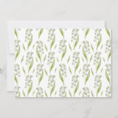 Lily of the Valley Floral Botanical Note Card ノートカード (正面)