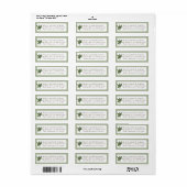 Lily of the Valley Flower Return Address Label ラベル (フルシート)