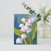 Lily of the Valley | Flower Watercolor Painted ポストカード (スタンド正面)