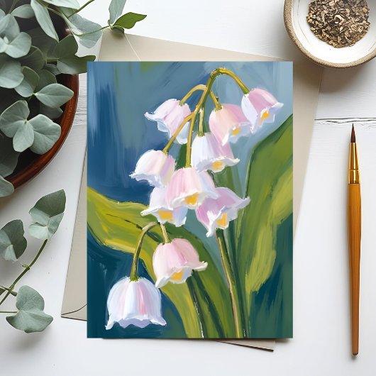 Lily of the Valley | Flower Watercolor Painted ポストカード